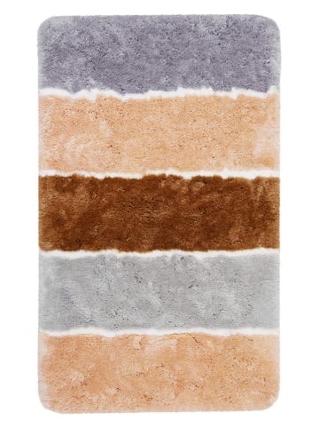 Homie Living Hochflor-Badvorleger "Rio Marina" in Cognac/ Grau