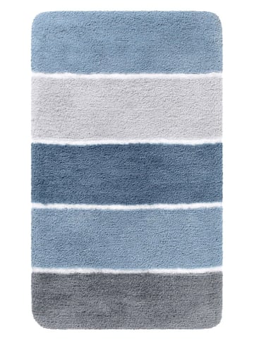 Homie Living Hoogpolige badmat "Rio Marina" blauw/grijs