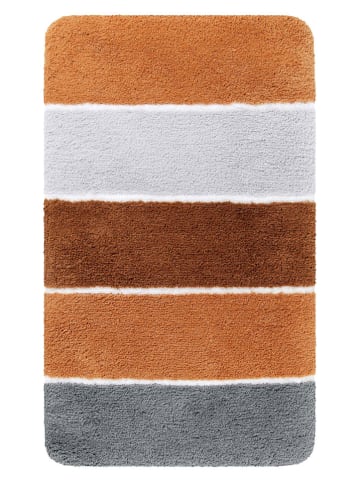Homie Living Dywanik łazienkowy "Rio Marina" w kolorze pomarańczowo-szaro-białym