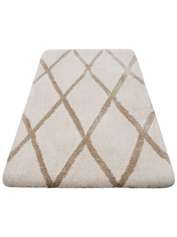Homie Living Hochflor-Badvorleger "San Bosa" in Beige/ Taupe