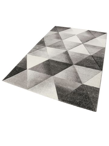 Wecon Home Kurzflor-Teppich "Lighthouse" in Grau/ Schwarz