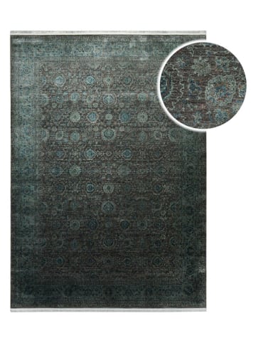 Wecon Home Kurzflor-Teppich "LunaSilk" in Grün/ Grau