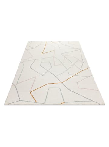 Wecon Home Wełniany dywan "Nox" w kolorze kremowym ze wzorem