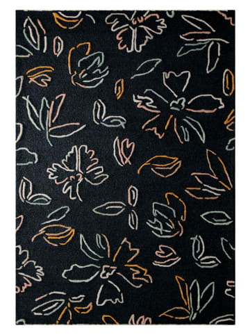 Wecon Home Schurwoll-Teppich "Vee" in Anthrazit/ Bunt