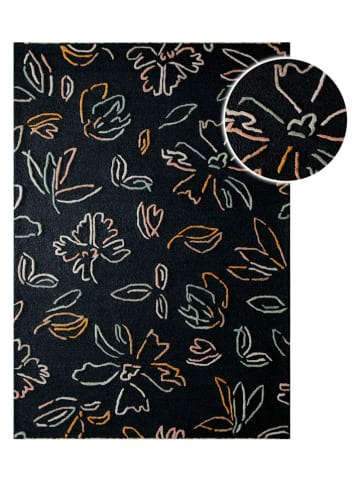 Wecon Home Schurwoll-Teppich "Vee" in Anthrazit/ Bunt