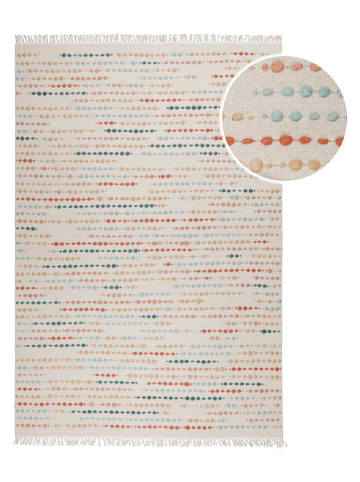 Wecon Home Wełniany dywan "Maddie" w kolorze kremowym ze wzorem