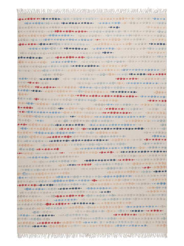 Wecon Home Wełniany dywan "Maddie" w kolorze kremowym ze wzorem