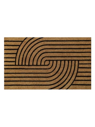 Wecon Home Kokos-Fußmatte "Modern Mania" in Hellbraun/ Schwarz