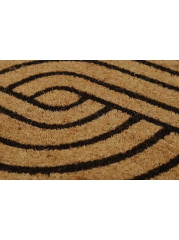 Wecon Home Kokos-Fußmatte "Modern Mania" in Hellbraun/ Schwarz