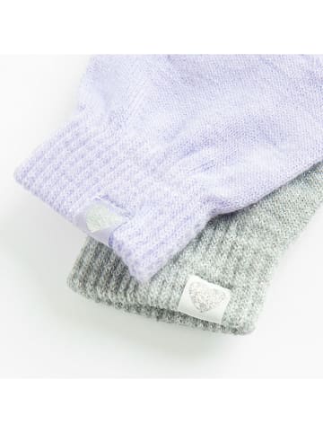 COOL CLUB 2-delige set: handschoenen paars/grijs