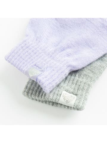 COOL CLUB 2er-Set: Fingerhandschuhe in Grau/ Lila