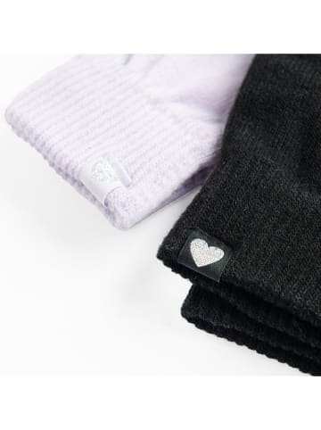 COOL CLUB 2er-Set: Fingerhandschuhe in Lila/ Schwarz