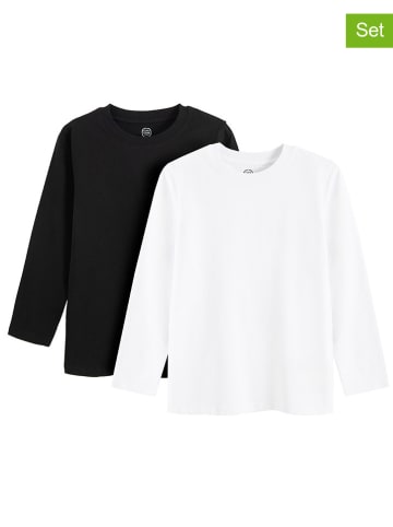 COOL CLUB 2er-Set: Longsleeves in Schwarz/ Weiß