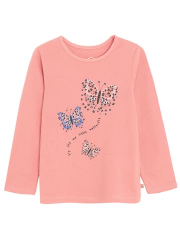 COOL CLUB 3-delige set: longsleeves lichtroze/crème/lichtbruin