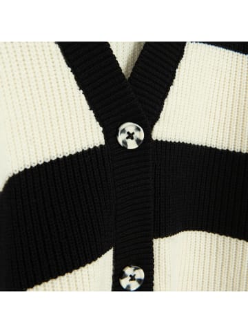 COOL CLUB Cardigan in Schwarz/ Creme