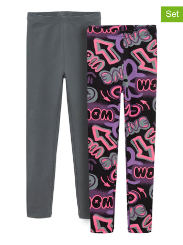 COOL CLUB 2-delige set: leggings grijs/zwart