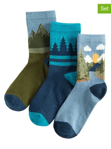 COOL CLUB Skarpety (3 pary) w kolorze błękitno-granatowym