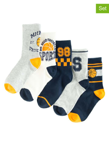 COOL CLUB 5-delige set: sokken donkerblauw/wit