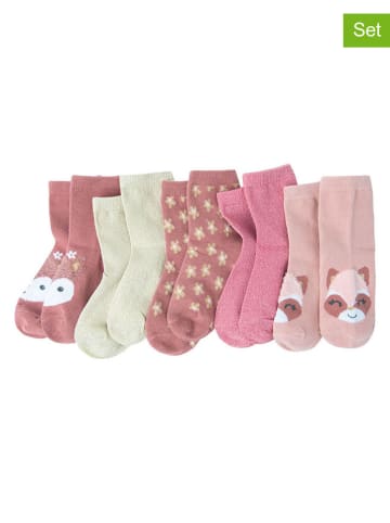 COOL CLUB 5er-Set: Socken in Rosa/ Creme