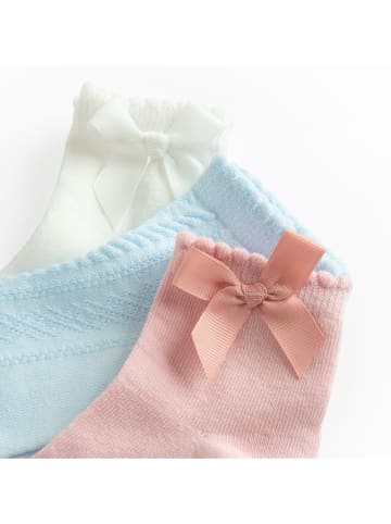 COOL CLUB 7er-Set: Socken in Creme/ Rosa/ Hellblau