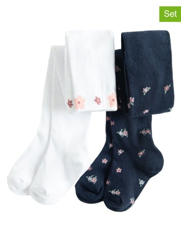 COOL CLUB 2-delige set: panty's donkerblauw/wit