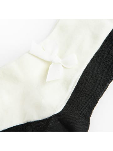 COOL CLUB 2er-Set: Strumpfhosen in Creme/ Schwarz