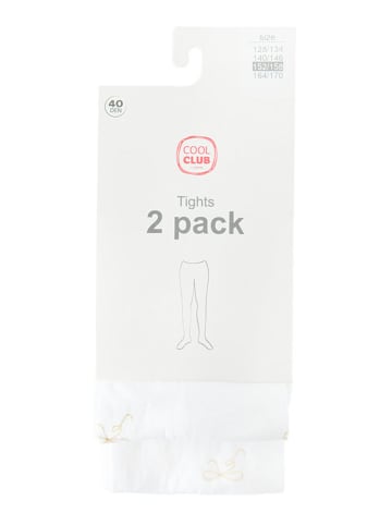 COOL CLUB 2er-Set: Strumpfhosen in Weiß