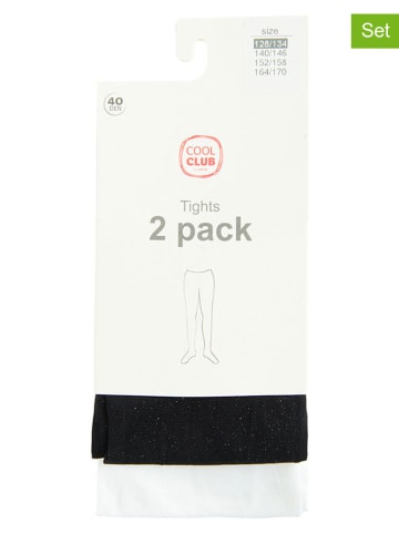 COOL CLUB 2-delige set: panty's zwart/wit