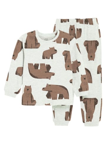 COOL CLUB Pyjama in Hellgrau/ Braun