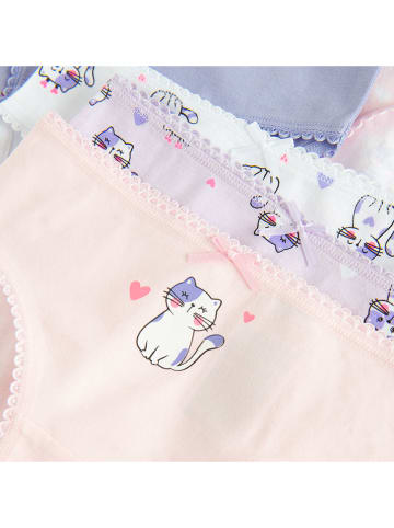 COOL CLUB 7er-Set: Slips in Lila/ Weiß