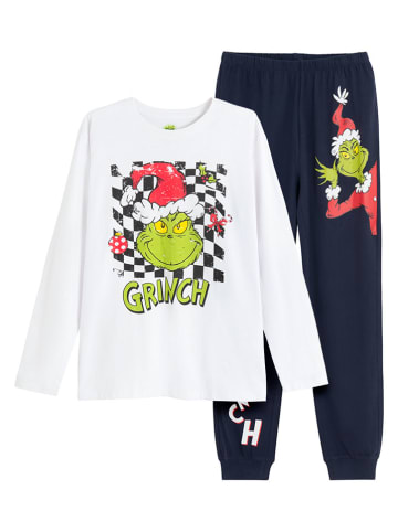 COOL CLUB Pyjama in Weiß/ Dunkelblau