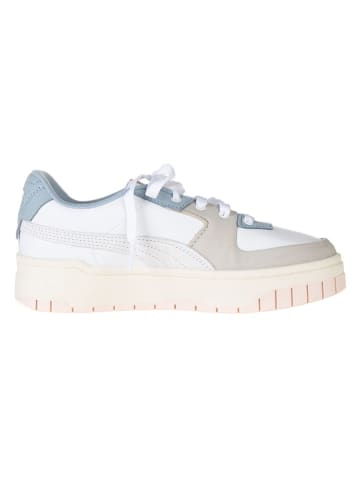 Puma Leder-Sneakers "Cali Dream Pastel" in Weiß/ Hellblau/ Beige