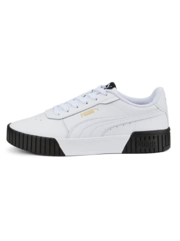 Puma Leder-Sneakers "Carina 2.0" in Weiß/ Schwarz