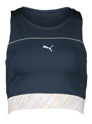 Puma Biustonosz sportowy "Run High Shine" w kolorze granatowym