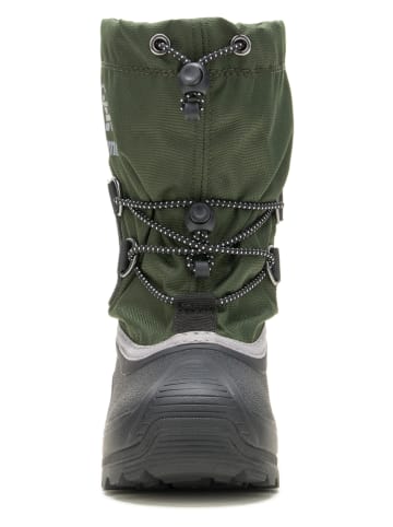 Kamik Kozaki zimowe "Southpole4" w kolorze ciemnozielono-szarym