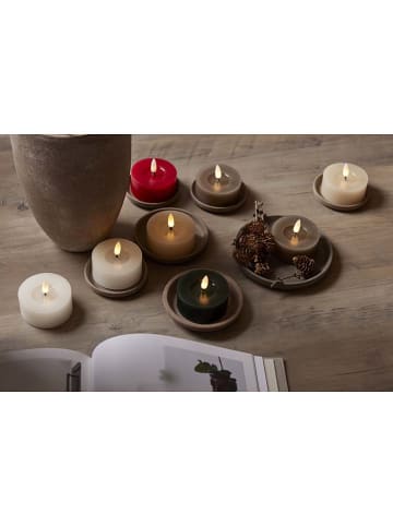 STAR Trading 2er-Set: LED-Wachskerzen in Weiß - (H)5,5 x Ø 7 cm