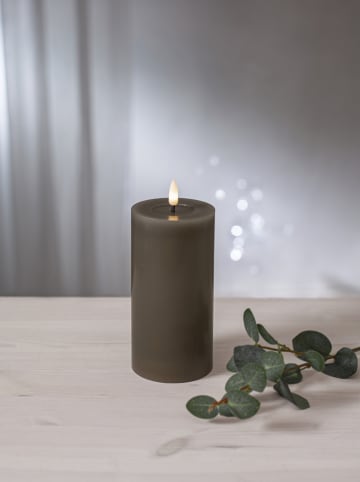 STAR Trading Ledwaskaars "Flamme Flow Pillar" taupe - (H)17,5 cm