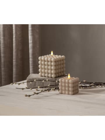 STAR Trading Ledwaskaars "Flamme Dot" beige - (H)12,5 cm