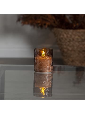 STAR Trading Ledwaskaars "Flamme Leaf" lichtbruin - (H)10 cm