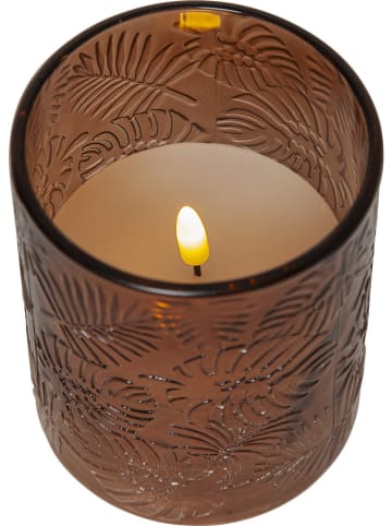 STAR Trading LED-Windlicht "Flamme Leaf" in Braun