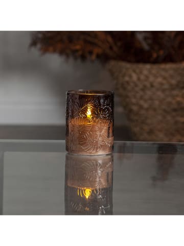 STAR Trading LED-Windlicht "Flamme Leaf" in Braun