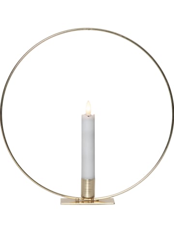 STAR Trading LED-Dekoleuchte "Flame Table" in Messing - Ø 28 cm