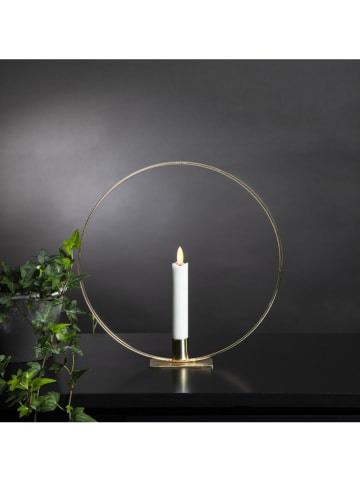 STAR Trading LED-Dekoleuchte "Flame Table" in Messing - Ø 28 cm