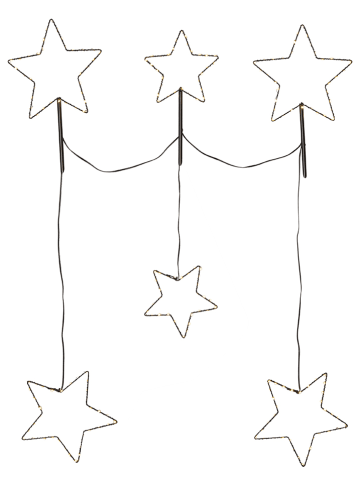 STAR Trading Ledlichtketting "Stellas" zwart - (L)80 cm