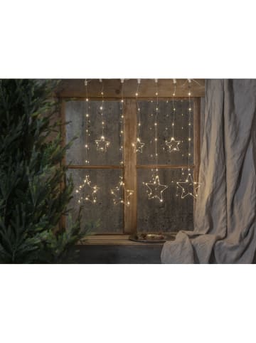 STAR Trading LED-Lichtervorhang "Dew Drop Stars" in Warmweiß - (L)120 cm