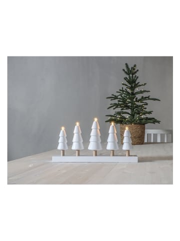STAR Trading Fensterleuchter "Skog" in Weiß - (B)45 x (H)24 cm