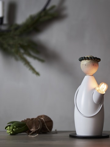 STAR Trading Lampa dekoracyjna "Lucia Classic" w kolorze białym - 24 x 12 cm