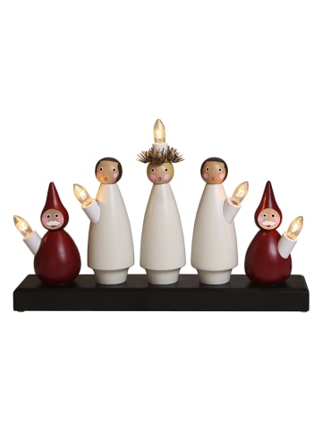 STAR Trading Vensterlamp "Luciakör" zwart/wit - (B)33 x (H)22 x (D)7 cm