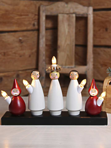 STAR Trading Vensterlamp "Luciakör" zwart/wit - (B)33 x (H)22 x (D)7 cm