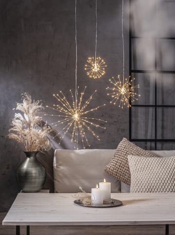 STAR Trading Hangende 3D-ledster "Firework" zilverkleurig - Ø 16 cm